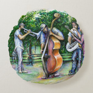 Coussins Ronds Maman ne m'a jamais averti des joueurs tuba