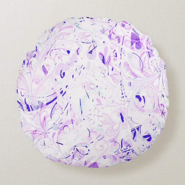 Coussins Ronds Mandala Abstrait 2 (Devant)