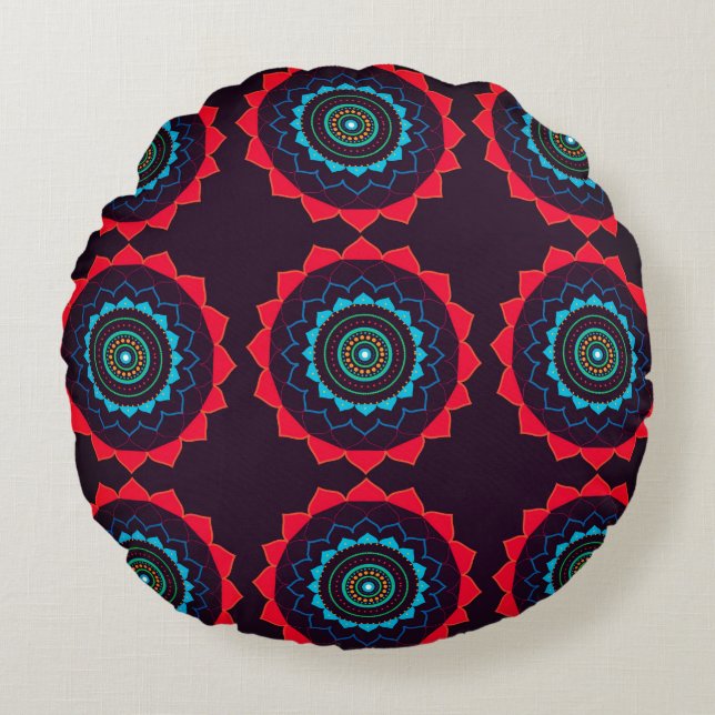 Coussins Ronds Mandala Cushion (Devant)