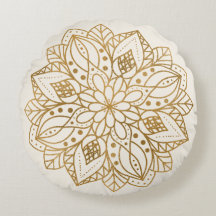 Mandala de nature en or personnalisé
