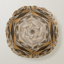 Mandala géométrique sépia
