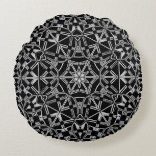 Coussins Ronds Mandala industriel 