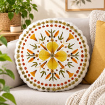 Mandala jaune fleur pressée d'après l'original Art