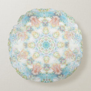 Coussins Ronds Mandala Pastel Flower