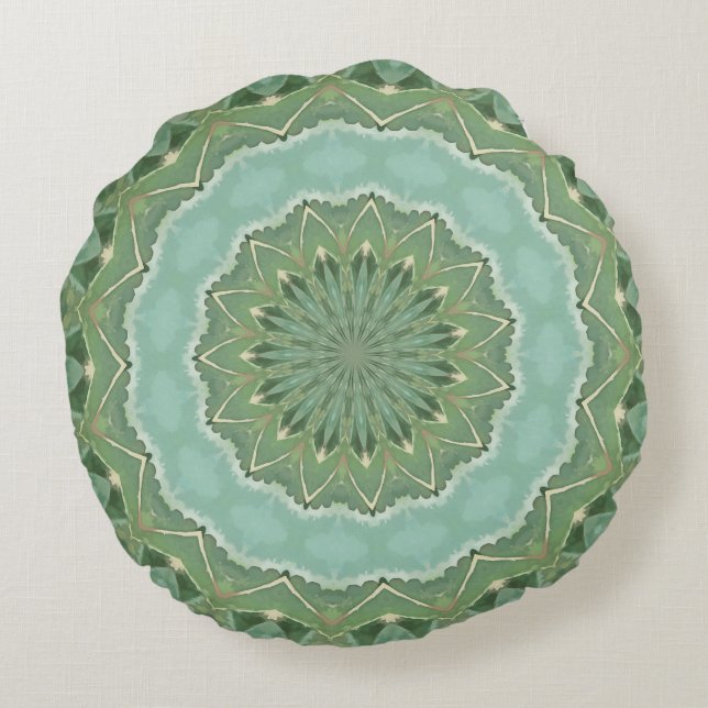 Coussins Ronds Mandala Succulent (Dos)