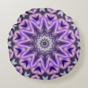 Coussins Ronds Mandala violette Lilac