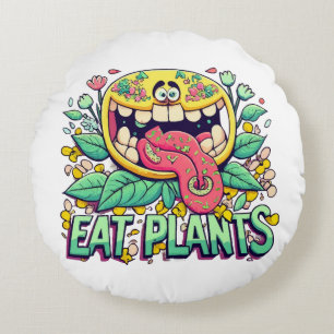 Coussins Ronds Manger des plantes