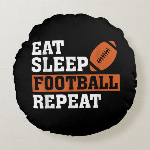 Coussins Ronds Mangez Sleep Football Répéter Awesome Love Footbal