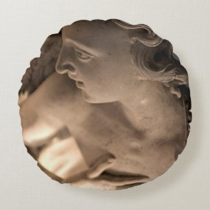 Coussins Ronds Marble Angel Sculpture Art Imprimer