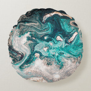 Coussins Ronds Marbre Fabriqué à la main : Texture De Luxe Tradit