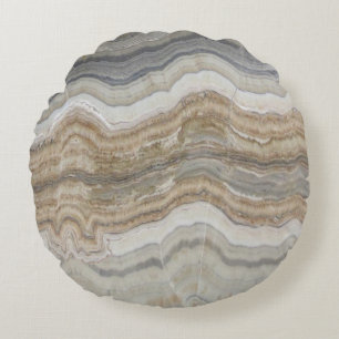 Coussins Ronds marbre gris brun scandinave minimaliste