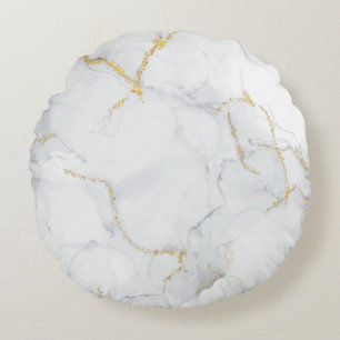 Coussins Ronds Marbre Pastel Pierre Parties scintillant Texture A