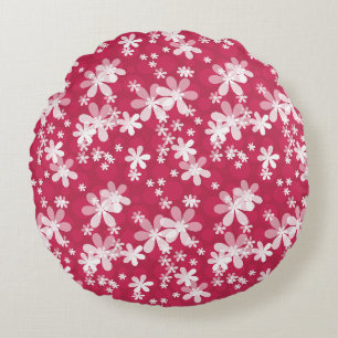 Coussins Ronds Marguerites blanches