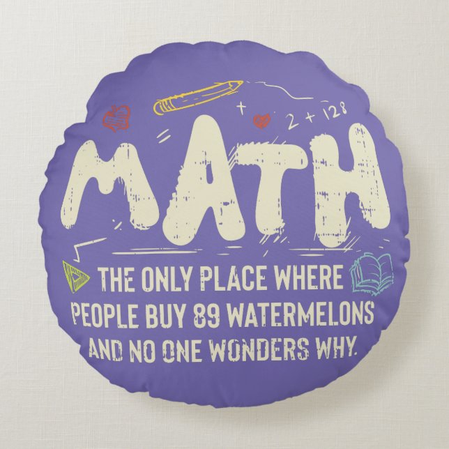 Coussins Ronds Mathématiques Mathématiques Mathématiques Math Ens (Devant)