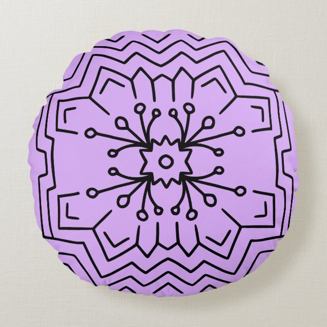Coussins Ronds Mauve déco (Devant)
