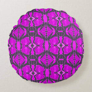 Coussins Ronds Mazipoodles Neuro Art - Dusty Magenta Eggplant