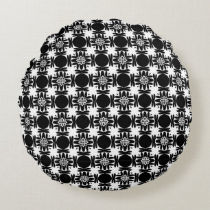 Coussins Ronds Médaillon d'obsidienne