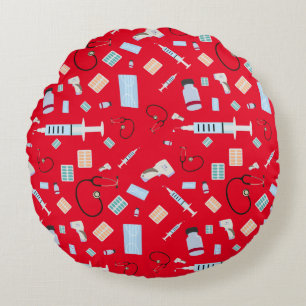 Coussins Ronds Médecin de santé Motif Fournitures Médicales