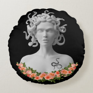 Coussins Ronds Medusa Gorgon Mythologie grecque