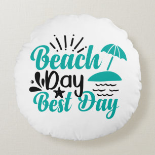 Coussins Ronds Meilleur Jour De Plage-68634