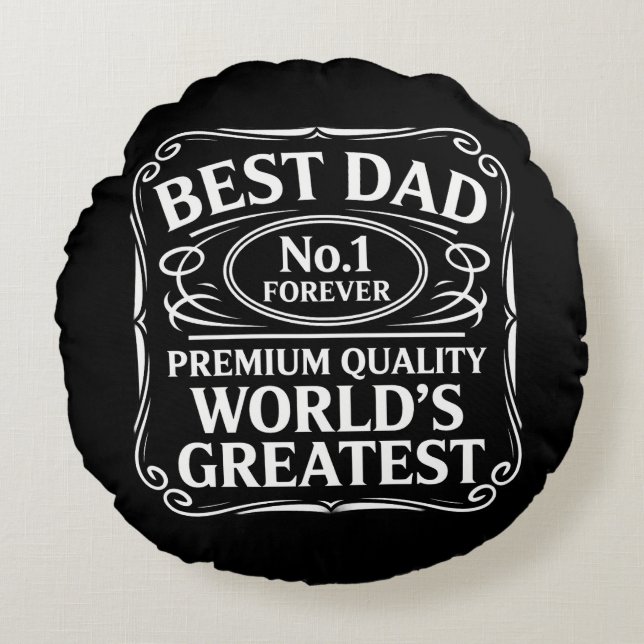 Coussins Ronds Meilleur Papa (Devant)