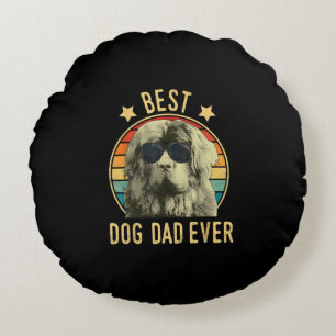 Coussins Ronds Meilleur papa chien cadeau de jour du propriétai