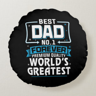 Coussins Ronds Meilleur Père Papa meilleur du monde No.1