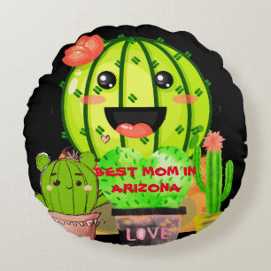 Coussins Ronds Meilleure maman en Arizona Personnaliser Cadeau de