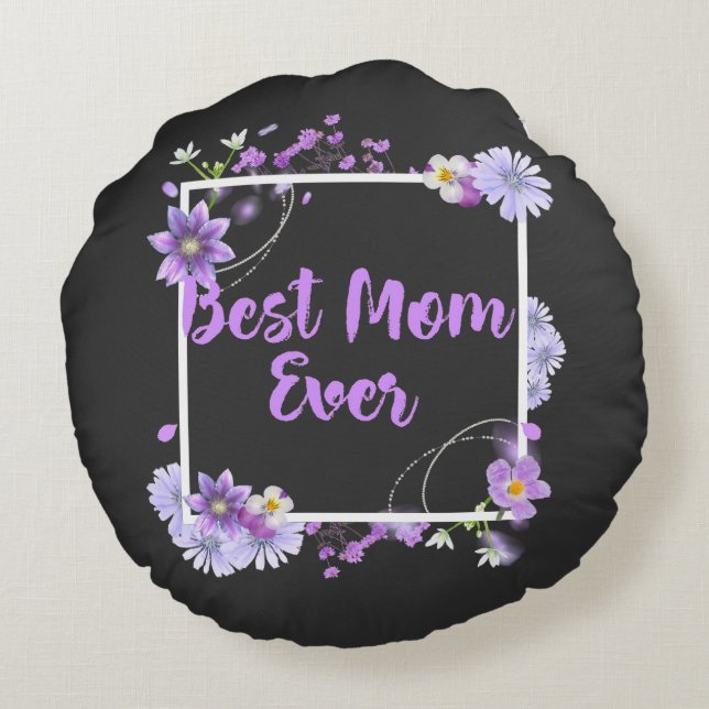 Coussins Ronds Meilleure maman jamais (Dos)