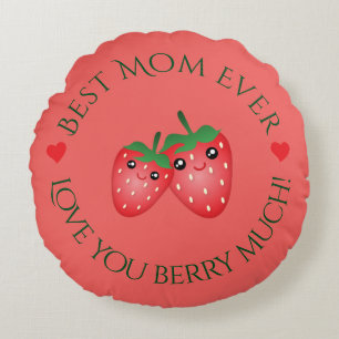 Coussins Ronds Meilleure Maman Jamais Fête des Mères Aimez-vous b
