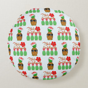 Coussins Ronds Mele Kalikimaka Hawaiian Pineappy Joyeux Noël