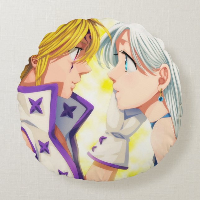 Coussins Ronds Meliodas and Elizabeth (Devant)