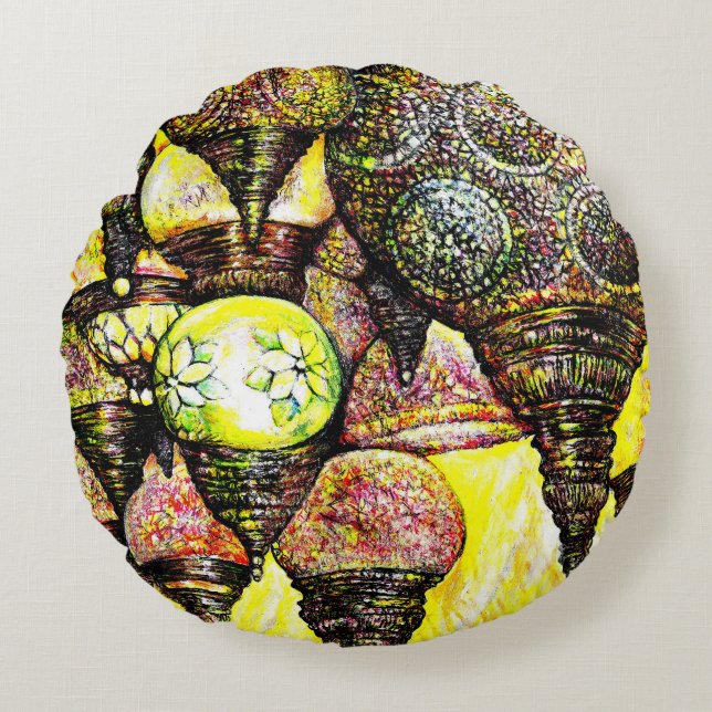 Coussins Ronds Même plus grande idée de couleur (Devant)