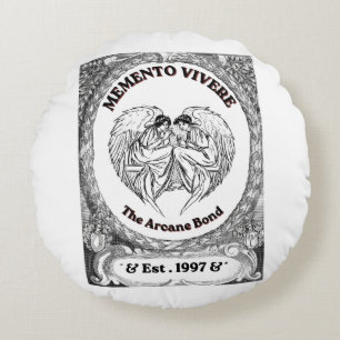 Coussins Ronds Memento Vivere Art Bond Ange Vintage
