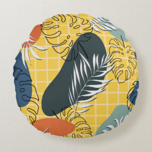 Coussins Ronds Memphis été sans soudure motif, formes abstraite