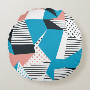 Coussins Ronds Memphis Motif : Tendance Abstraite minimaliste