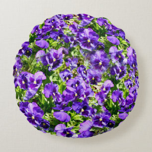 Coussins Ronds Mer de sérénité : Le beau terrain de purple violet