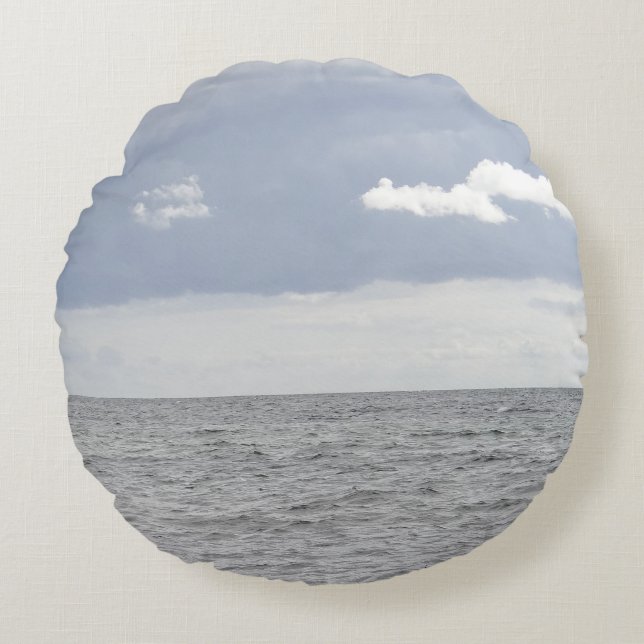 Coussins Ronds Mer et beaux nuages (Devant)
