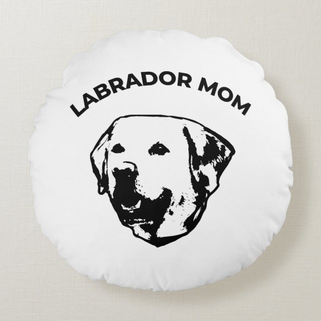 Coussins Ronds Mère de Labrador (Devant)