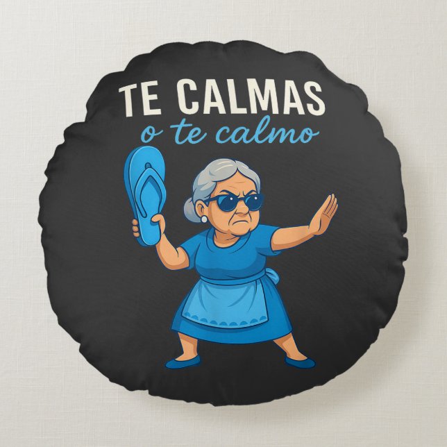 Coussins Ronds Mère espagnole mexicaine drôle (Devant)