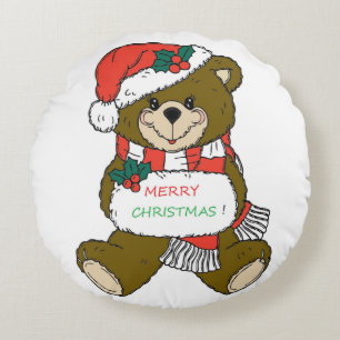 COUSSINS RONDS "MERY NOËL" TEDDDY BEAR