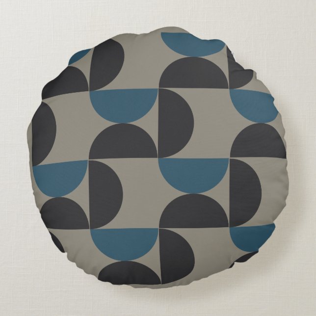 Coussins Ronds Mi-siècle moderne gris gris gris gris gris gris (Dos)