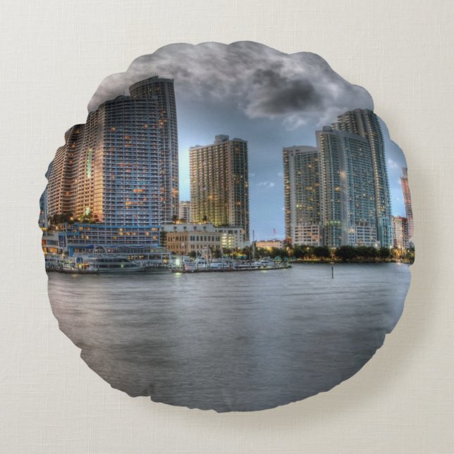 Coussins Ronds Miami, la Floride (Devant)