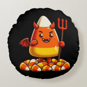 Coussins Ronds Mignon monstre de bonbons de Halloween en forme de