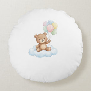 Coussins Ronds Mignon On Peut à peine Attendre Ours en Peluche Ba