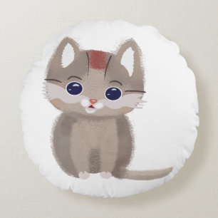 Coussins Ronds Mignon petit chaton simpliste