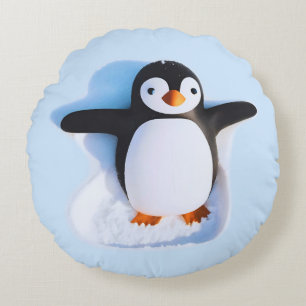 Coussins Ronds Mignon Pingouin Câlin