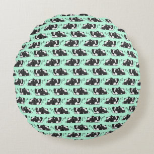 Coussins Ronds Mignon Terrier de Boston ZZZ Cadeaux pour Amateurs
