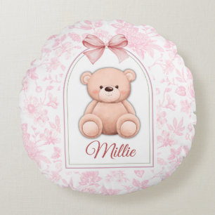 Coussins Ronds Millie Conception personnalisée d'ours en peluch
