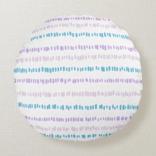 Coussins Ronds Mini Motif Turquoise Violet Rose